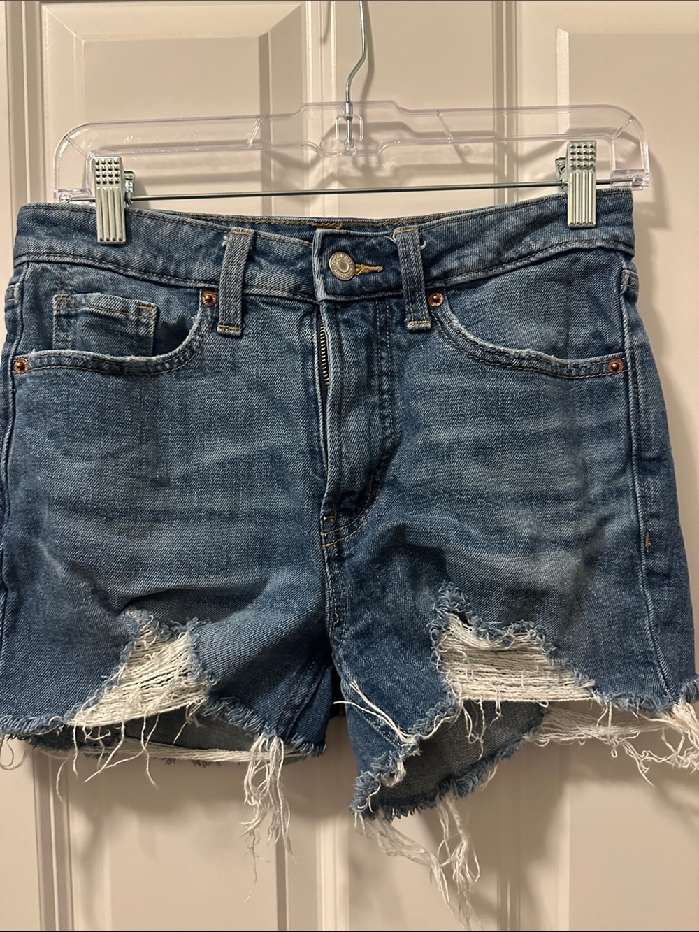 Old Navy Blue Distressed Denim Shorts